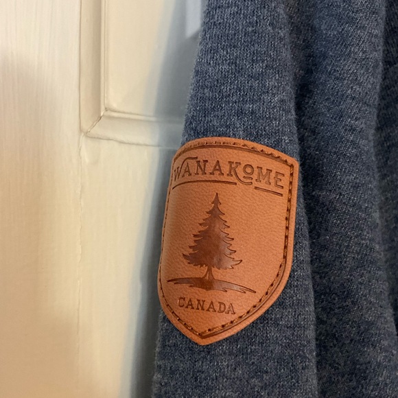 Wanakome Julissa Sweatshirt Navy Blue Womens Size S NWT Cowl High Neck - Picture 9 of 13